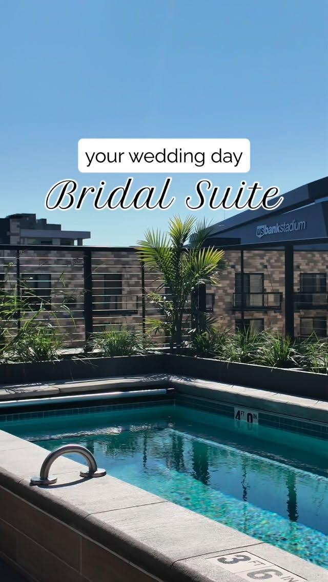 Start your wedding day relaxing with your bridal party in our rooftop hot tub + sauna 🧘 

Our wedding day bridal suite accommodations in @solus.spa are one-of-a kind. Equipped with full showers and getting ready areas. 

#bridalsuite #minnesota #weddingvenuehunting #bridetobe #2026bride #rooftop